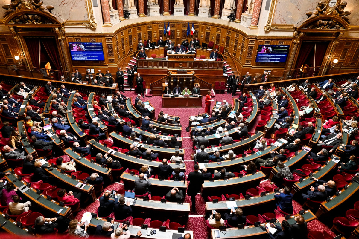 Hémicycle du Sénat lors d'une séance