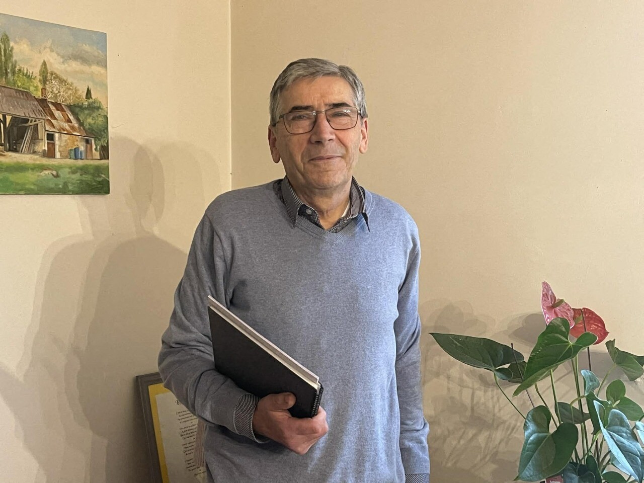 Portrait de Gérard Lambert lors de l'annonce de sa candidature à Teloché