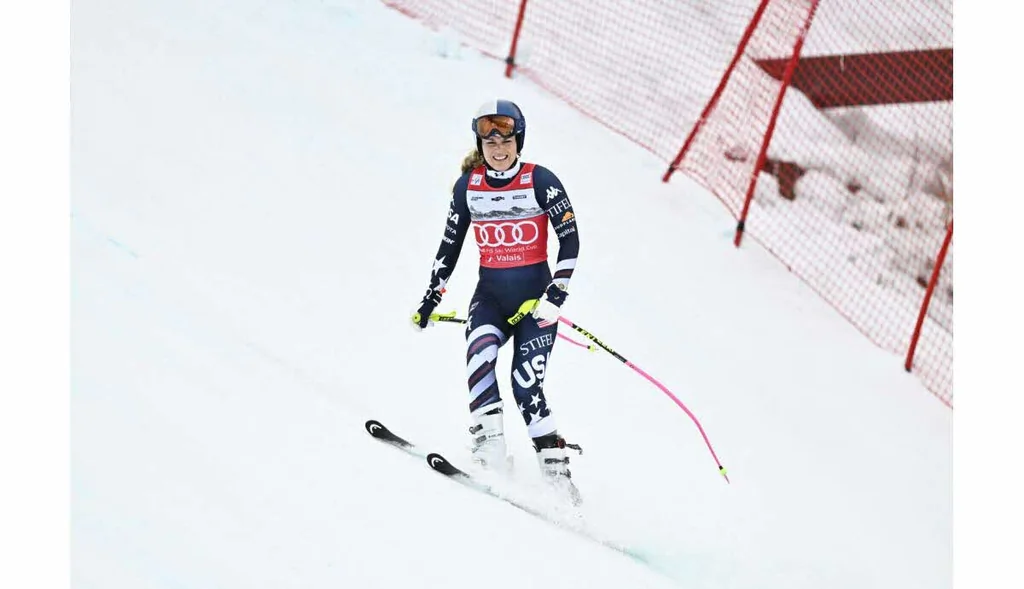 Lindsey Vonn chute à Crans-Montana à une semaine des JO