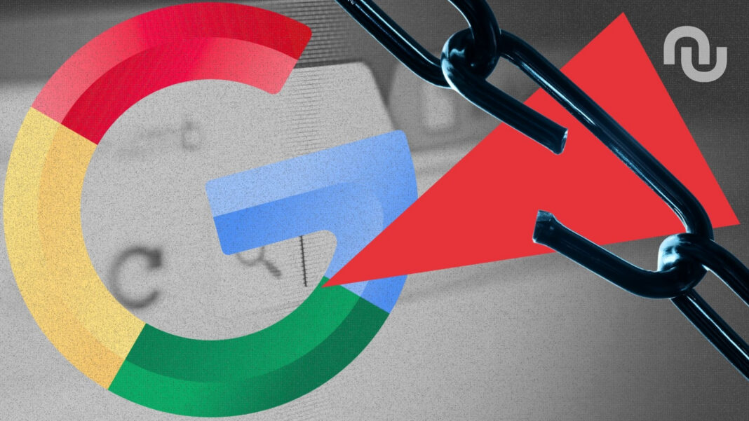 Interface Google évoquant les liens dans les réponses IA